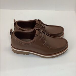 NEW‎ Coach Men's Banks Saddle Brown Leather Boots SIZE 10